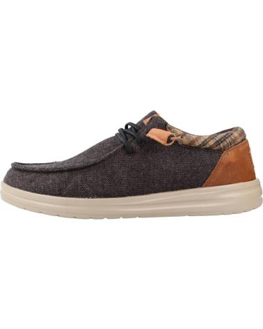 Chaussures HEY DUDE  pour Homme MOCASINES HOMBRE MODELO WALLY GRIP WOOL COLOR GRIS  BROWN