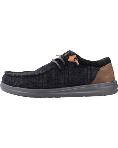 Chaussures HEY DUDE  pour Homme MOCASINES HOMBRE MODELO WALLY GRIP WOOL COLOR GRIS  NAVY