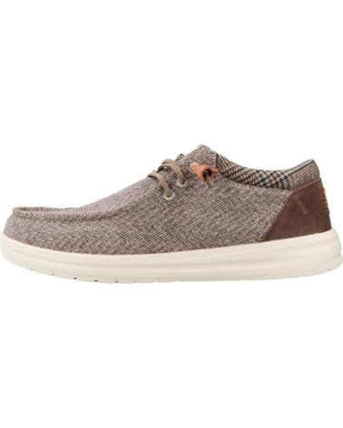 Chaussures HEY DUDE  pour Homme MOCASINES HOMBRE MODELO WALLY GRIP WOOL COLOR MARRON  TAN