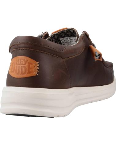 Zapatos de Hombre HEY DUDE INFORMALES HOMBRE MODELO WALLY GRIP COLOR MARRON GREY GRIS