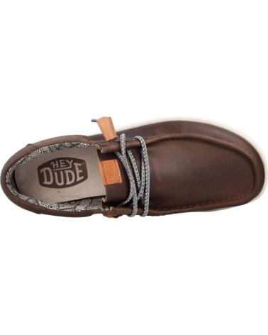 Zapatos de Hombre HEY DUDE INFORMALES HOMBRE MODELO WALLY GRIP COLOR MARRON GREY GRIS
