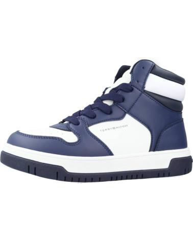 Woman and boy Trainers TOMMY HILFIGER ZAPATILLAS NINO MODELO PADDED FLAG HIGH TOP COLOR AZUL BLUWH  BLUWHT