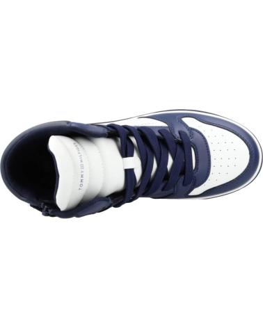 Deportivas de Mujer y Niño TOMMY HILFIGER ZAPATILLAS NINO MODELO PADDED FLAG HIGH TOP COLOR AZUL BLUWH BLUWHT