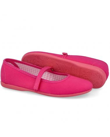 Zapatos de Niña ANDREA RUIZ 750 MERCEDITAS DE LONA PARA NIÑAS FUXIA