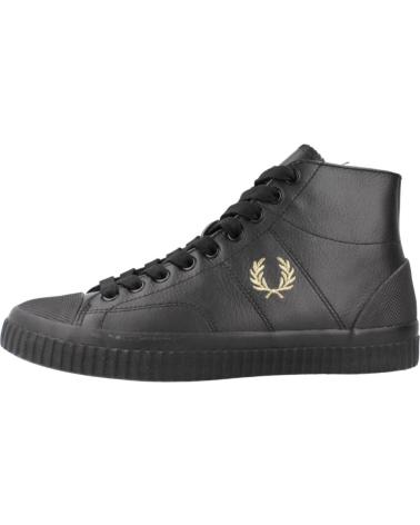 Man Mid boots FRED PERRY ZAPATILLAS HOMBRE MODELO HUGHES MID LEATHER COLOR NEGRO 102B  102BLACK
