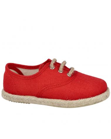 Zapatos ANDREA RUIZ  de Niño 260-L ALPARGATAS DE YUTE PARA NIÑO  ROJO
