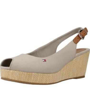 Sandali TOMMY HILFIGER  per Donna SANDALIAS ICONIC ELBA SLING BACK WEDGE BEIGE  TAUPE