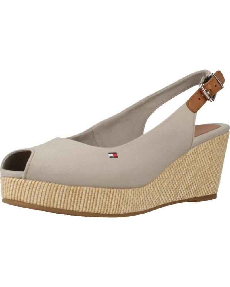 Sandali TOMMY HILFIGER  per Donna SANDALIAS ICONIC ELBA SLING BACK WEDGE BEIGE  TAUPE
