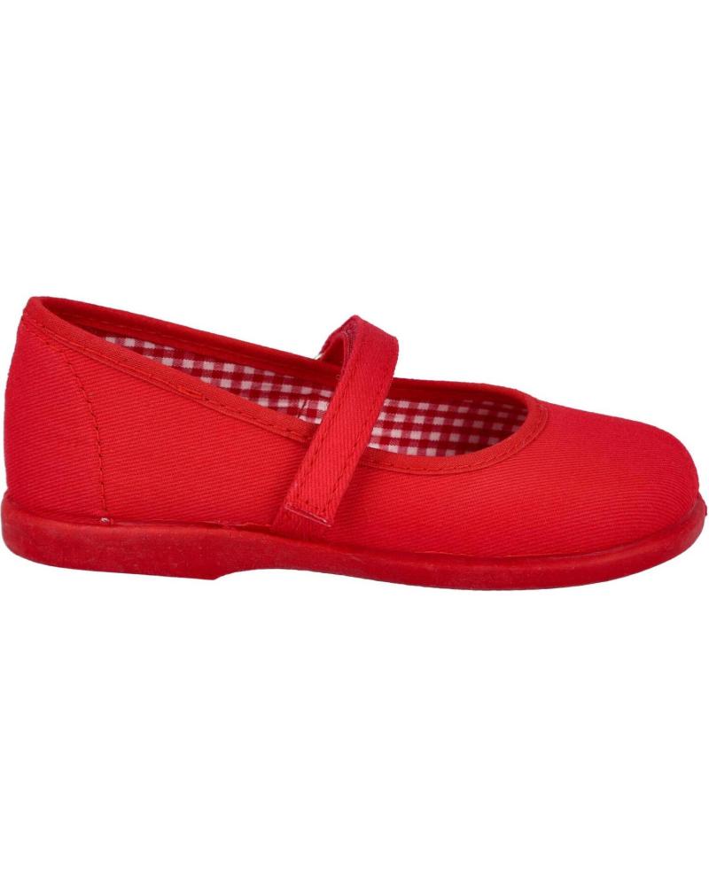 girl Flat shoes ANDREA RUIZ 950 MERCEDITAS LONA NIÑA  ROJO