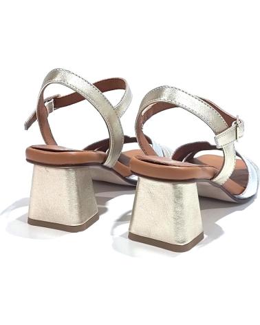 Sandalen DCHICAS  für Damen SANDALIA VESTIR DE PIEL CON TACON  SAHARA PLATA