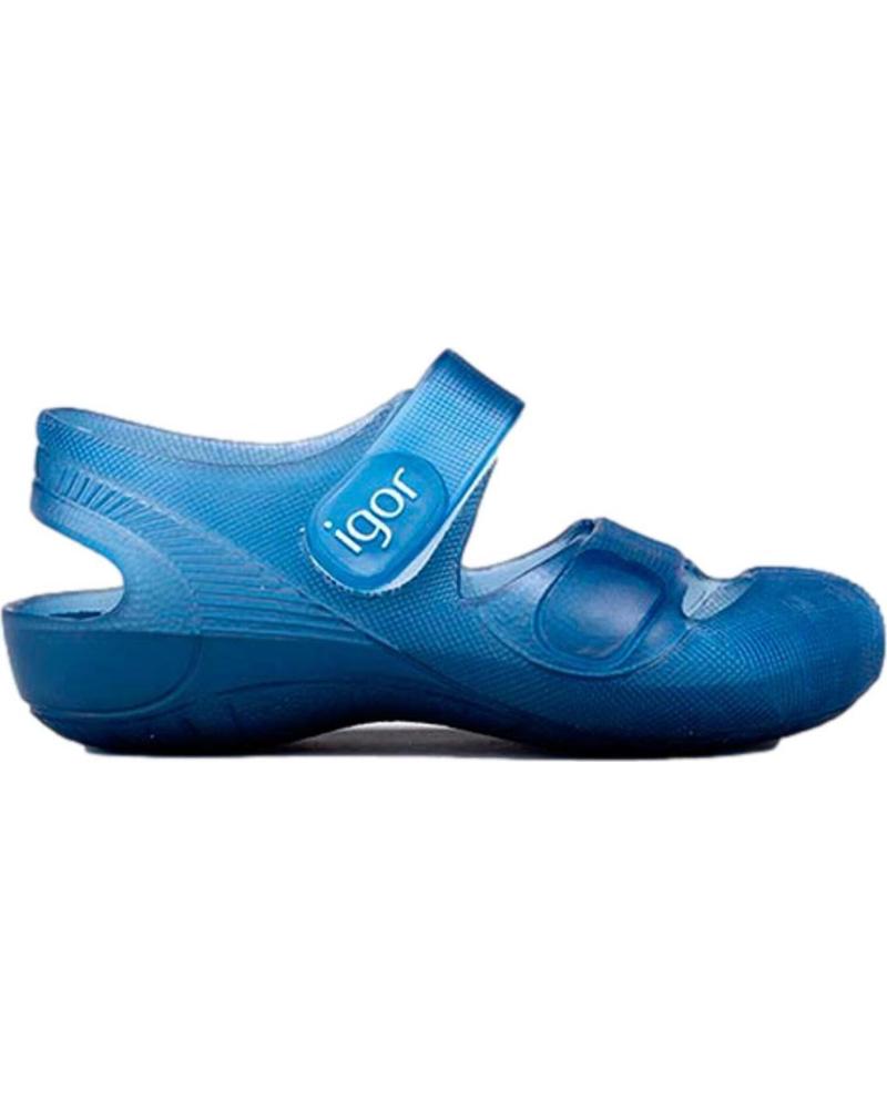 Sandalias IGOR  de Niña y Niño CANGREJERA CON CIARRE DE VELCRO  AZUL