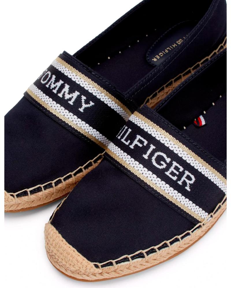 Jeans Alpargata Tommy Alpargatas De Lona Con Logo Bordado Beige