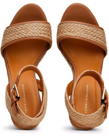 Sandalen für Damen TOMMY HILFIGER SANDALIAS ETH ROPE HIGH WEDGE SANDAL BEIGE