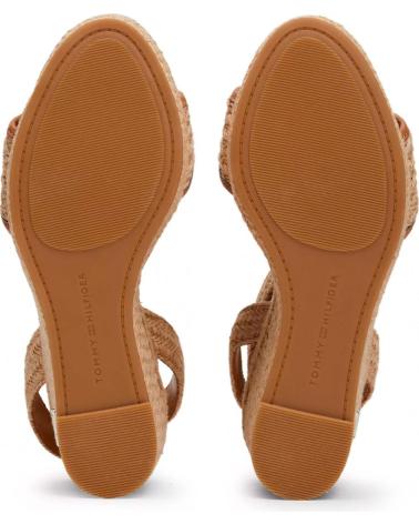 Sandalen für Damen TOMMY HILFIGER SANDALIAS ETH ROPE HIGH WEDGE SANDAL BEIGE