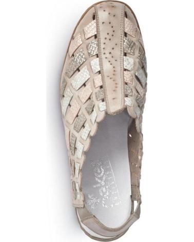 RIEKER - ZAPATO MUJER 47156 CUNA CONFORT TAUPE VARIOS COLORES