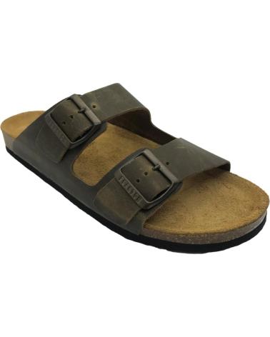 Sandales PLAKTON  pour Homme CHANCLA PIEL BIO HOMBRE 175857 731-X  KAKI