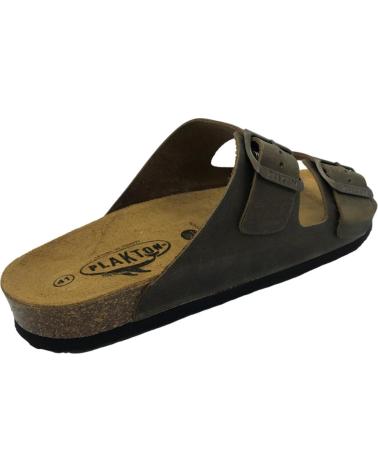 Sandales PLAKTON  pour Homme CHANCLA PIEL BIO HOMBRE 175857 731-X  KAKI