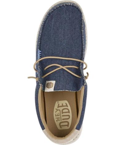 Nauticos per Uomo HEY DUDE HOMBRE MOCASINES WALLY COASTLINE JUTE MARINO VARIOS COLORES