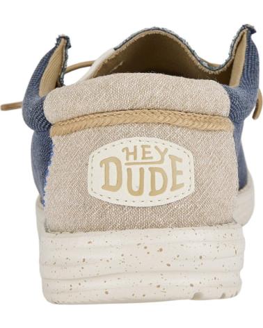 Nauticos per Uomo HEY DUDE HOMBRE MOCASINES WALLY COASTLINE JUTE MARINO VARIOS COLORES