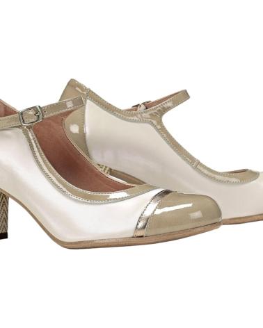 Zapatos de tacón DORKING  per Donna ZAPATOS SALON COMBINADO  SAURA CREMA PERLA