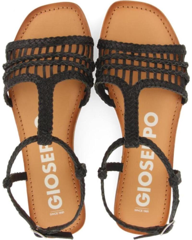 Ipanema Mujer Gioseppo Sandalias Planas De Piel Negras Con Tiras