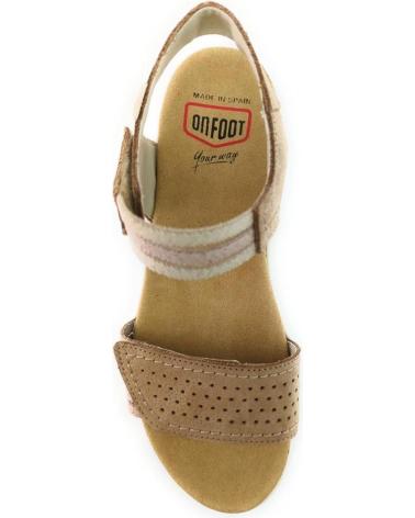 Sandalias ON FOOT  de Mujer BORA 90500 PIEL  TAUPE