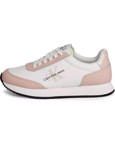 Woman and girl Trainers CALVIN KLEIN SNEAKERS-CK JEANS-YW0YW01370-02S  WHITE