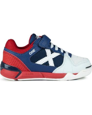 MUNICH ONE KID 79 Sneakers di calcio a 5 per bambini in gris metalizado e rojo