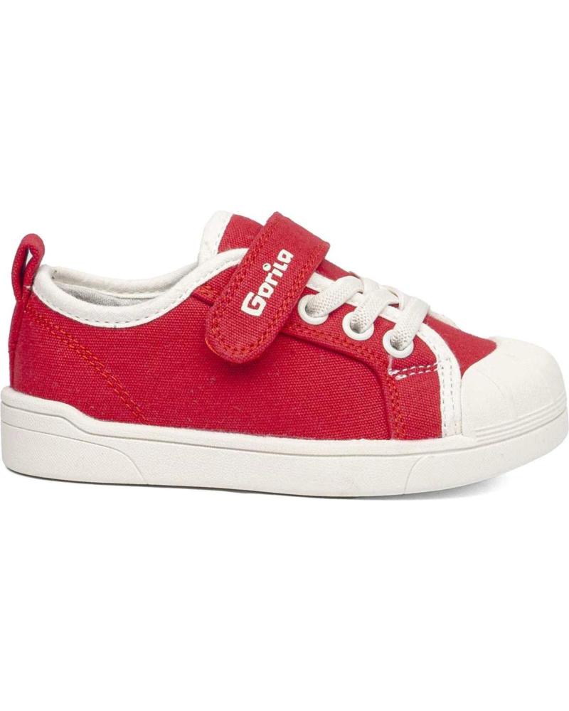Deportivas GORILA  de Niña y Niño ZAPATILLAS DEPORTE 77102 CANVAS GLOBO  ROJO