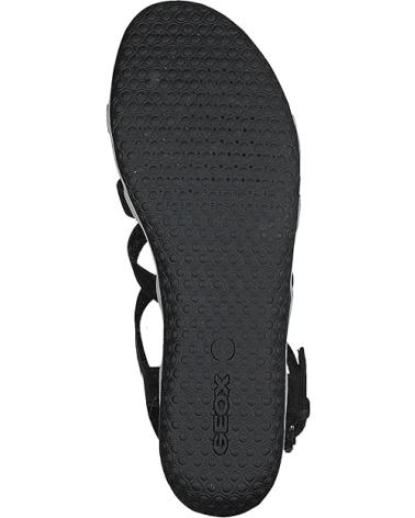 Sandálias GEOX  de Mulher SANDALIA CASUAL DE PIEL CON SUELA DE GOMA TRANSPIRABLE  NEGRO