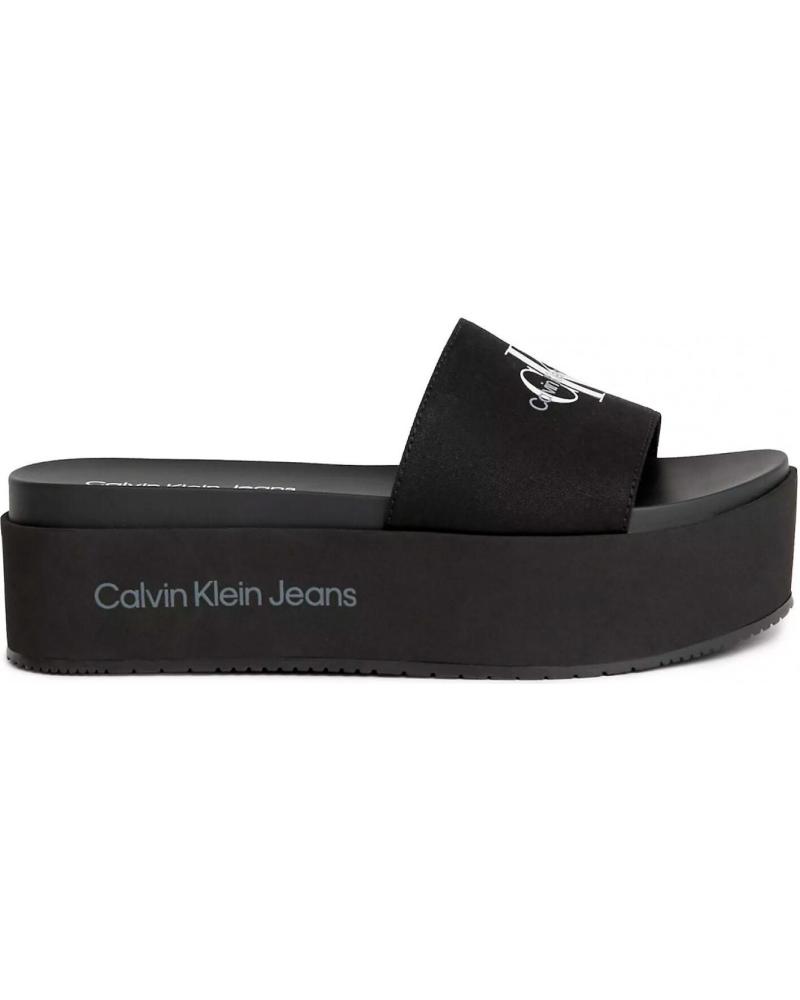 Infradito CALVIN KLEIN  per Donna SANDALIA FLATFORM SANDAL MET  NEGRO