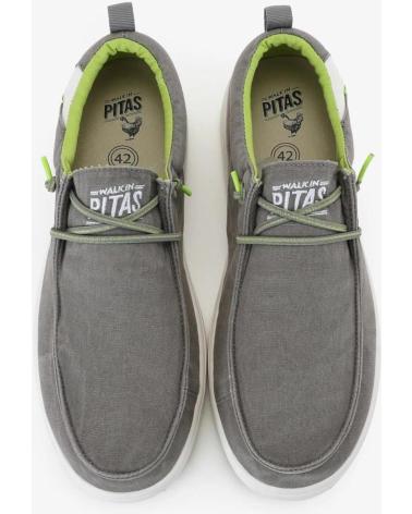 Scarpe per Uomo WALK IN PITAS BIARRITZ - ZAPATO WALLABI DE ALGODON LAVADO - GRIS