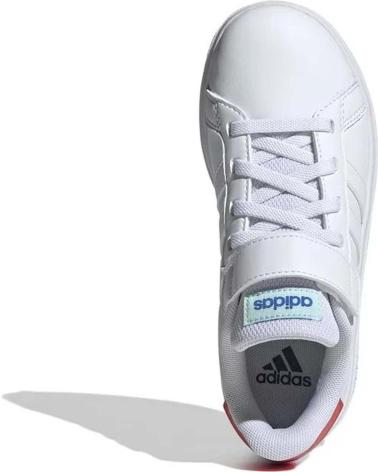 girl and boy Trainers ADIDAS ZAPATILLAS PERFORMANCE SHOE GRAND COURT 2 0 EL WHITE-RED  BLANCO