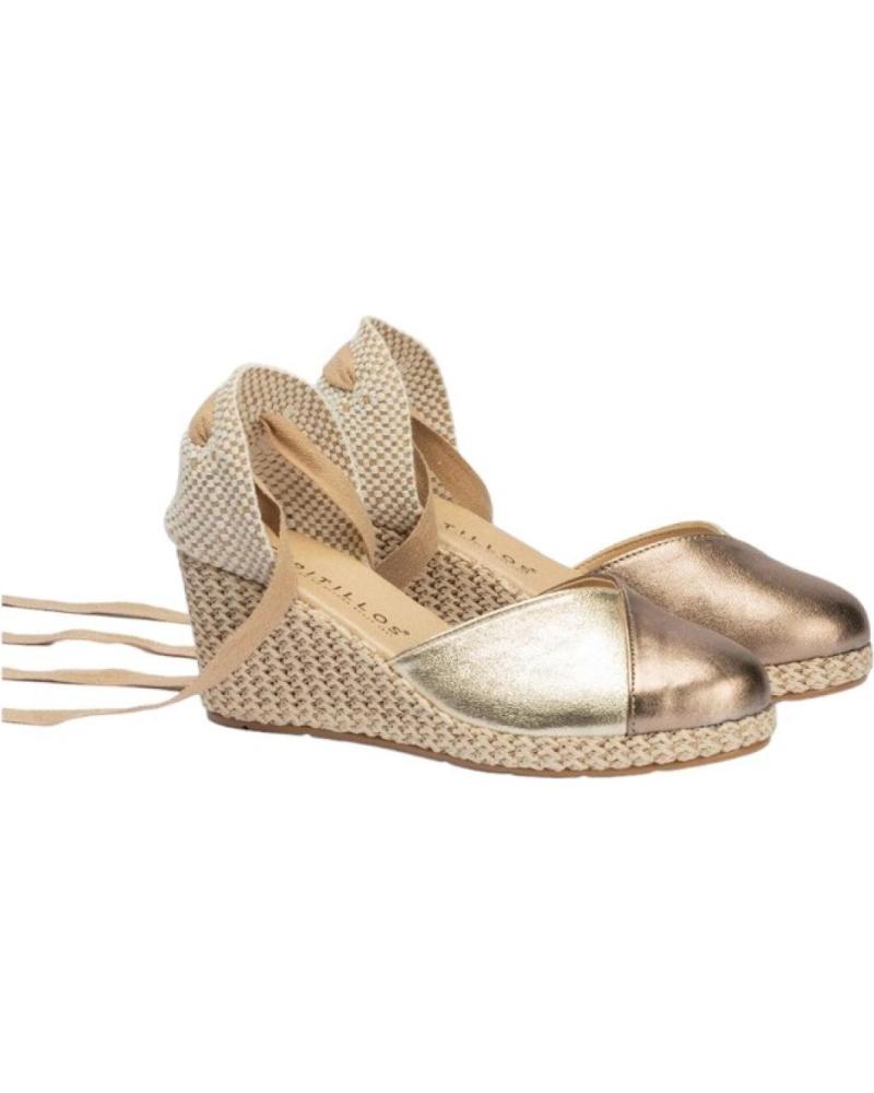 Sandales De Mujer PITILLOS ALPARGATAS ORO PLATA VIEJA