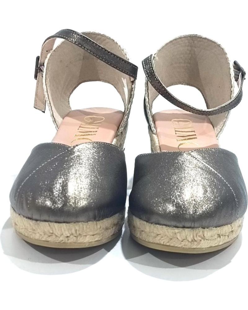 Sandalias De Mujer GAIMO ALPARGATA CASUAL DE PIEL CON CUNA DE YUTE