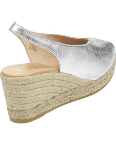 Sandalias GAIMO  de Mujer ALPARGATAS PLATA  ODIN SILVER 831 5C YUTE NATURAL