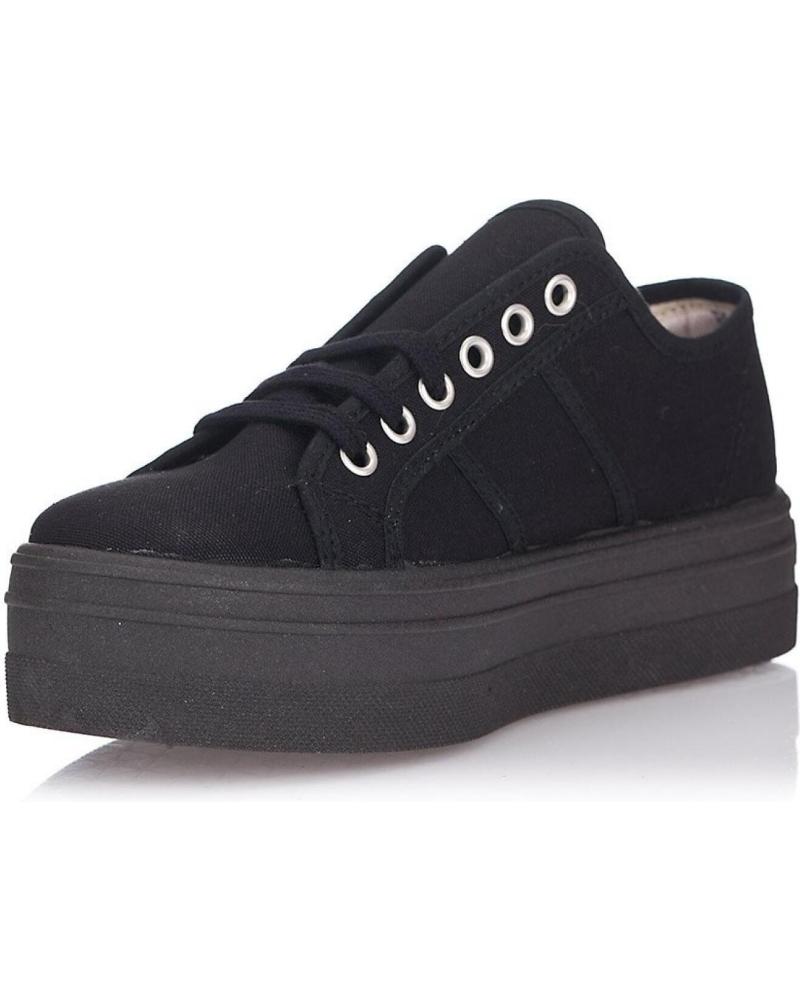 Deportivas De Mujer VICTORIA ZAPATILLAS DE LONA 09201 NEGRAS