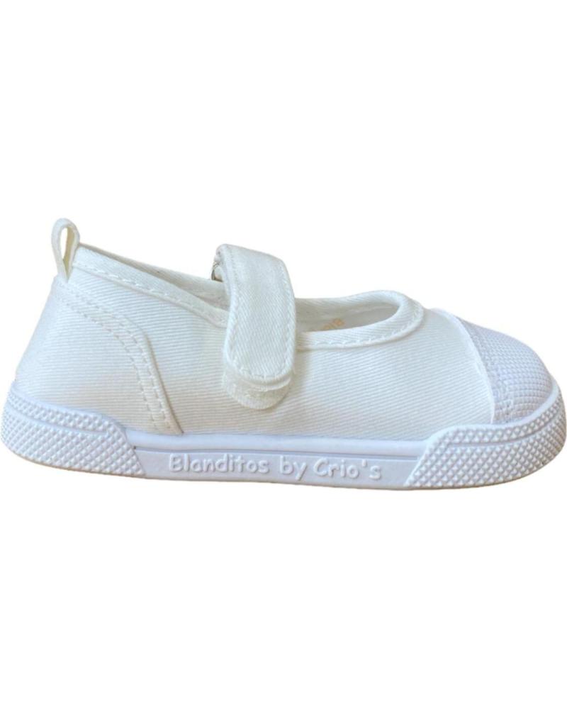 Deportivas CRIOS  de Niña y Niño BLANDITOS DE LONA CEREZA  BLANCO