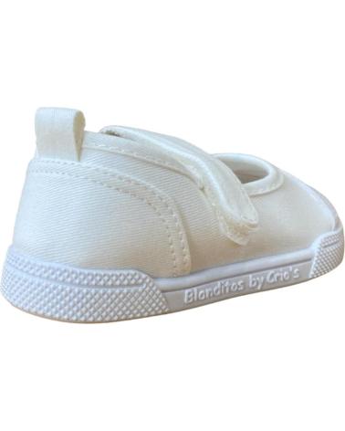 Deportivas CRIOS  de Niña y Niño BLANDITOS DE LONA CEREZA  BLANCO