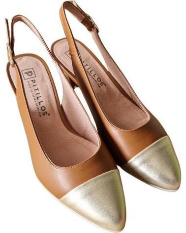 Woman Sandals PITILLOS ZAPATOS DE SALON CUERO 5755  BRANDY