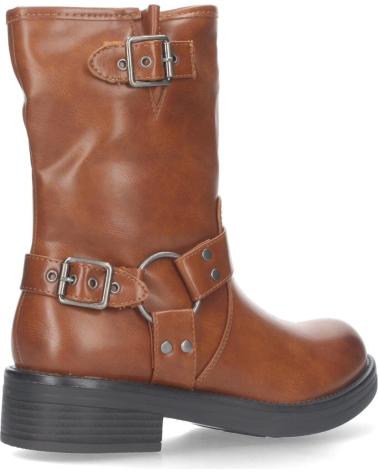 Botines LETS SECRET  de Mujer BOTINES MOTEROS DE DISEO LISO CON TACN BAJO ADORNO AL TONO E  NARANJA