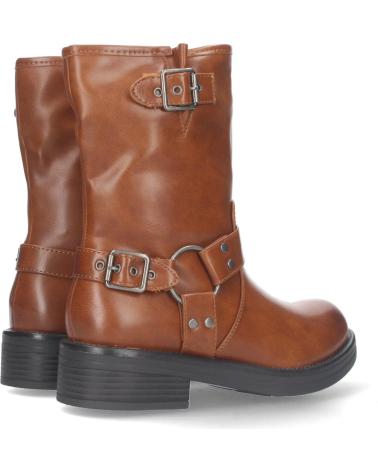 Botines LETS SECRET  de Mujer BOTINES MOTEROS DE DISEO LISO CON TACN BAJO ADORNO AL TONO E  NARANJA