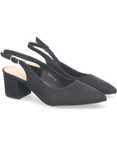 Zapatos de tacón LETS SECRET  de Mujer ZAPATO DE SALN PARA MUJER DISEO ELEGANTE CON TACN ABIERTO PO  NEGRO