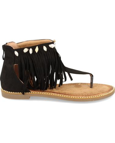 Sandalias LETS SECRET  de Mujer SANDALIAS PLANAS CON FLECOS SANDALIAS CON FLECOS SANDALIAS N  NEGRO