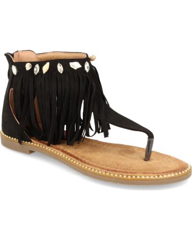 Sandalias LETS SECRET  de Mujer SANDALIAS PLANAS CON FLECOS SANDALIAS CON FLECOS SANDALIAS N  NEGRO