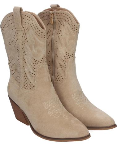 Botas LETS SECRET  de Mujer BOTN DE TACN CAMPERO PARA MUJER ESTILO VAQUERO ELEGANTES CON  BEIGE