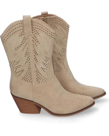 Botas LETS SECRET  de Mujer BOTN DE TACN CAMPERO PARA MUJER ESTILO VAQUERO ELEGANTES CON  BEIGE