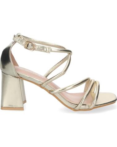 Sandalias LETS SECRET  de Mujer SANDALIA DORADA DE TACN PARA MUJER CMODO CON TIRAS FINAS CRU  AMARILLO