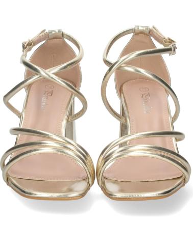 Sandalias LETS SECRET  de Mujer SANDALIA DORADA DE TACN PARA MUJER CMODO CON TIRAS FINAS CRU  AMARILLO