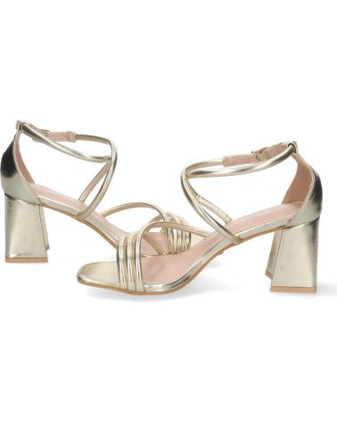 Sandalias LETS SECRET  de Mujer SANDALIA DORADA DE TACN PARA MUJER CMODO CON TIRAS FINAS CRU  AMARILLO